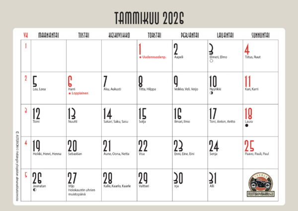 Museon Seinäkalenteri 2026 - Image 3